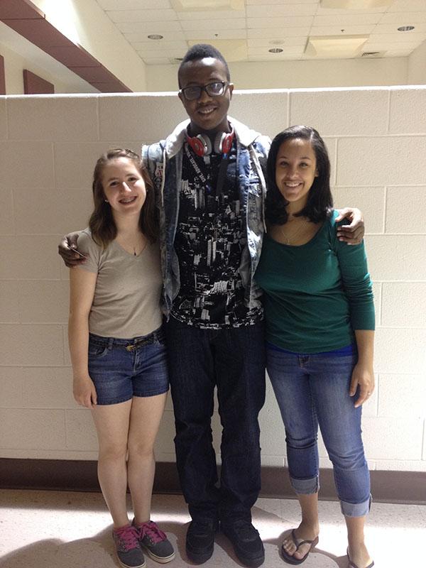 Montgomery County Youth Choir Program members sophomores Dumar Valencia and Paige Cambell and  freshman Lila Cooper