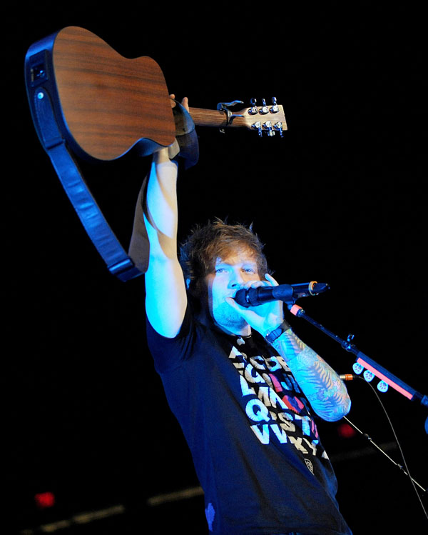 Ed Sheeran peforms at the Washington DC Jingle Ball concert at the Patriot Center in Fairfax, Virginia on Tuesday, December 11, 2012. (Olivier Douliery/Abaca Press/MCT)