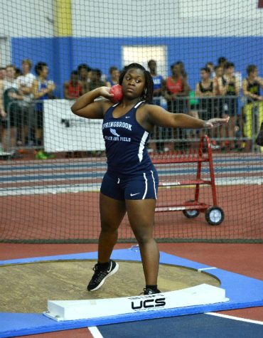 Junior Emisi Bashonga advances to nationals for shot put. 