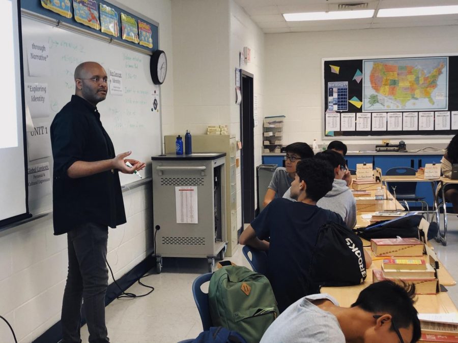 Mr. Bunyan reviews the concept of film noir with IB Film students during 6th period. 