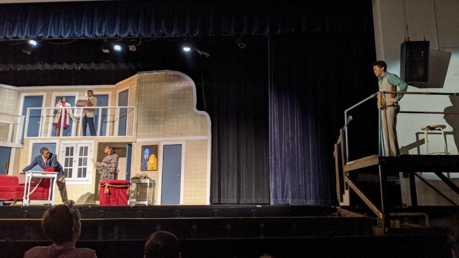 A scene from Noises Off