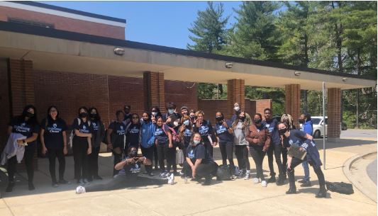 Photo of the Springbrook choir students after their performance. 