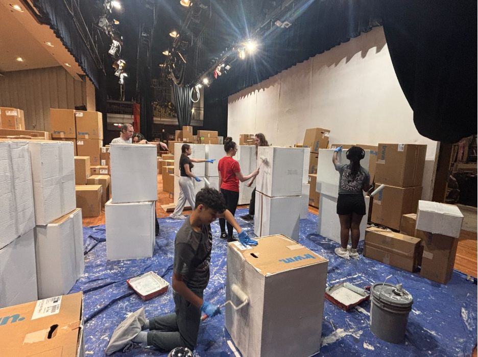 Springbrook’s Stage Comes to Life as Set Crew Prepares for Upcoming Production